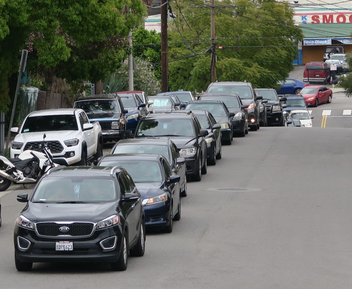 Dream Center Easter Basket Giveaway traffic on Kent Street